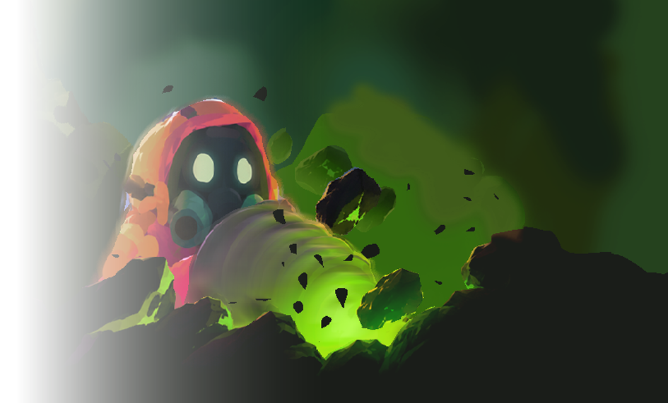 Ilustración estilizada de un personaje de videojuego