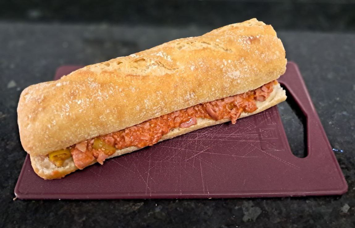 Foto del bocata de magro enfurecido